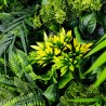 Gros plan Exotik panneau végétal artificiel feuillage dense