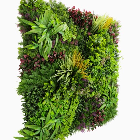 Mur végétal Wood Colors MGS 1 m² – plaque multicolore 40 mm, 1436 feuilles/m²