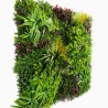 Mur végétal Wood Colors MGS 1 m² – plaque multicolore 40 mm, 1436 feuilles/m²