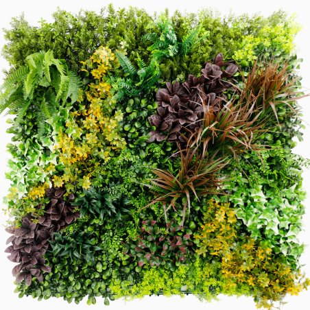Life Mur vegetal artificiel Couleur Vive et Mixte plaque de 1mx1m