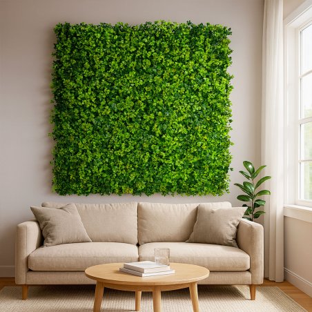 Pack 5 panneaux lierre mur végétal artificiel dense et occultant 1m²