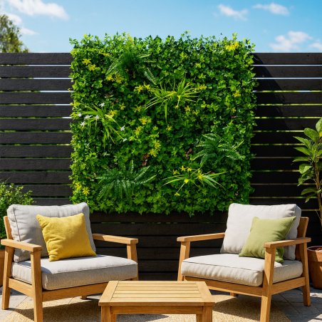 Mur végétal artificiel dense, lot de 10, décoration extérieure élégante