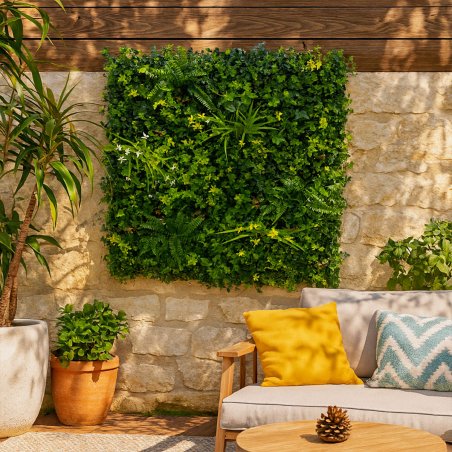 Panneaux modulables Vegetal Chic, lot de 10, façade végétale extérieure