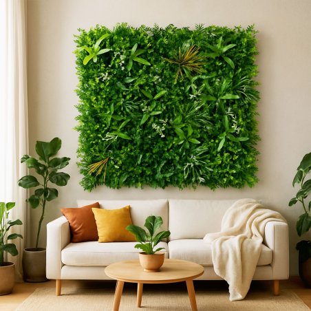 Mur vegetal artificiel brise vue Savane