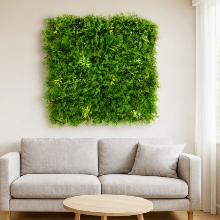 Brise-vue fougère artificielle murale lot de 5 panneaux décoratifs