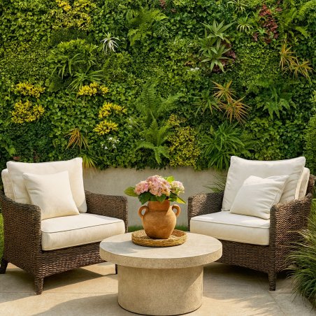 Jungle mur végétal artificiel haut de gamme 5 m² intérieur chic