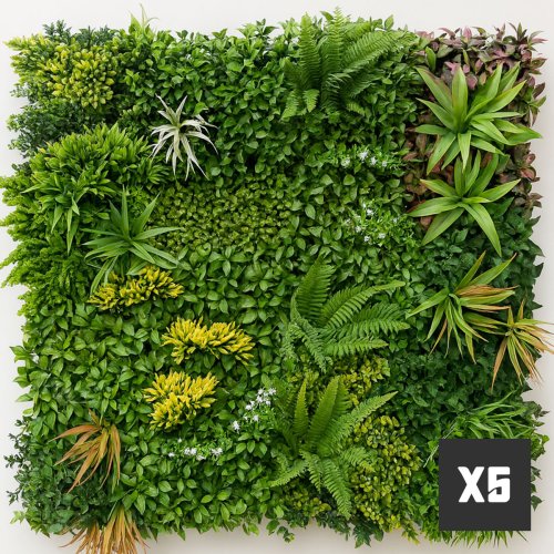 Mur végétal artificiel jungle luxe 5 m² pour salon intérieur
