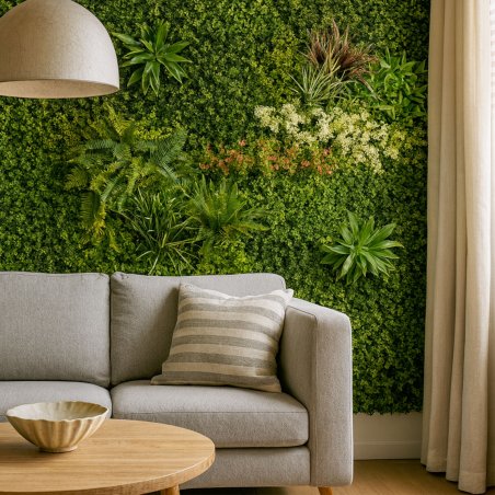 Mur artificiel Prairie-Color lot 5 modules végétaux esthétiques