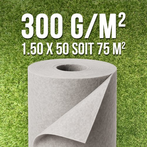 75 m2 de Geotextile Toile de Paillage 300grs