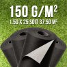 Lot 4 géotextiles MGS 150 g/m² 1,5×25 m – 150 m² toile perméable chantier