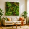 Mur végétal artificiel Wood Colors effet bois lot de 5