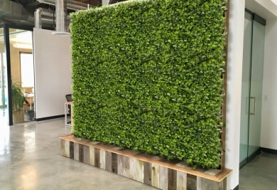Mur Végétalise ou jardin vertical en gazon synthétique 